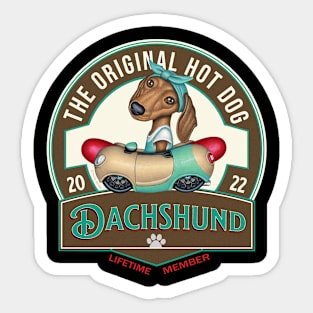 Beatrice Dachshund Original Hot Dog Sticker